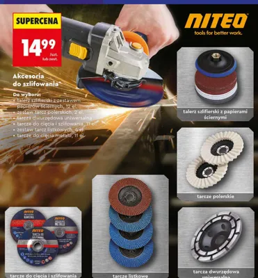 Akcesoria do szlifowania - tarcze do cięcia metalu promocja w Biedronka