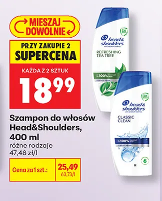 Szampon do włosów Head & Shoulders Classic Clean promocja w Biedronka