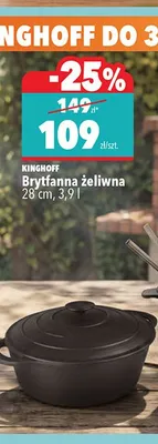Brytfanna żeliwna Kinghoff 28 cm promocja w Biedronka