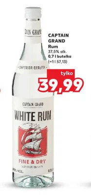 Rum Captain Grand White 37,5% promocja w Kaufland