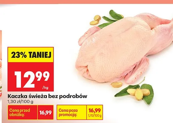 Kaczka świeża bez podrobów promocja w Biedronka