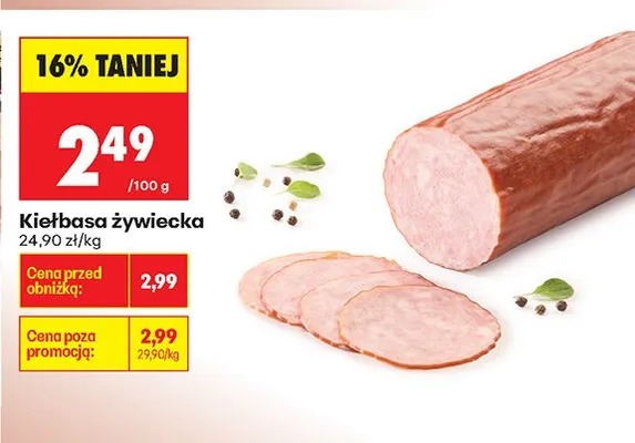 Kiełbasa żywiecka promocja w Biedronka