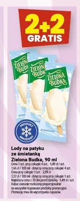 Lody na patyku ze śmietanką Zielona Budka promocja w Twój Market