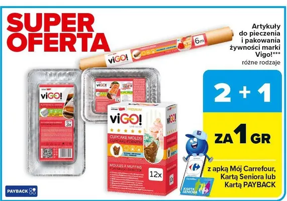 Artykuły do pieczenia i pakowania żywności różne rodzaje promocja w Carrefour