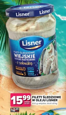 Filety śledziowe w oleju Lisner Wiejskie promocja w Stokrotka