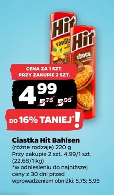 Ciastka Hit Bahlsen promocja w Netto