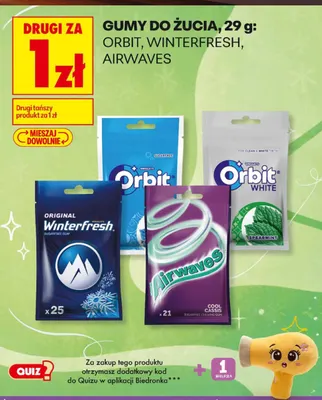 Guma do żucia Winterfresh Original promocja w Biedronka