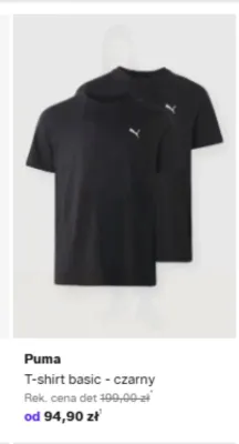 T-shirt basic Puma czarny promocja w Lounge by Zalando