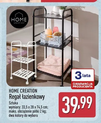 Regał łazienkowy Home Creation promocja w Aldi