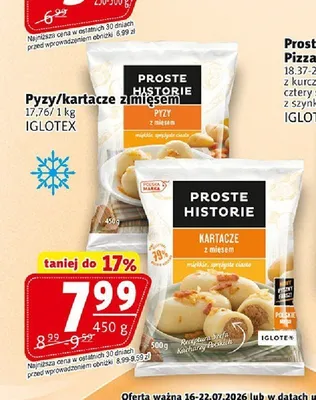 Kartacze z mięsem Proste Historie Iglotex promocja w Prim Market