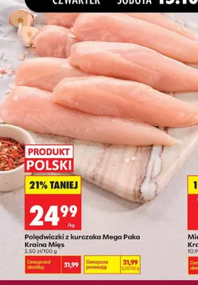 Polędwiczki z kurczaka Mega Paka Kraina Mięs promocja w Biedronka