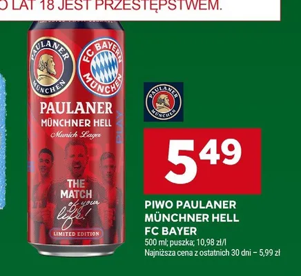 Piwo Paulaner Münchner Hell FC Bayern promocja w Stokrotka