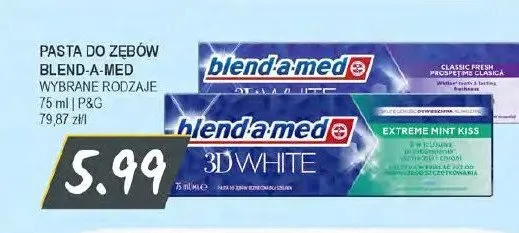 Pasta do zębów Blend-a-med 3D White promocja w Słoneczko
