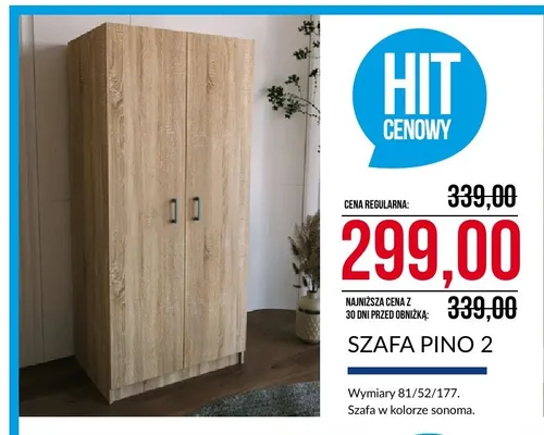 Szafa Pino 2 promocja w Abra Meble