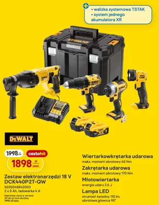 Zestaw elektronarzędzi DeWALT DCK440P2T-QW promocja w Castorama