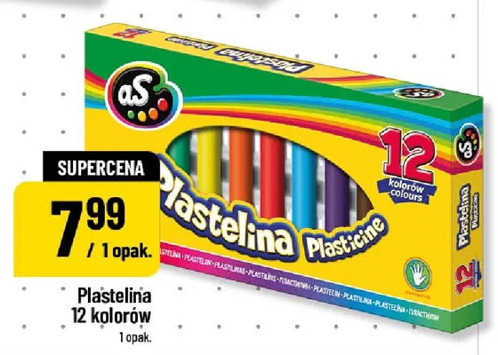 Plastelina 12 kolorów Astra promocja w POLOmarket