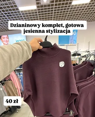 Dzianinowy komplet damski promocja w Pepco