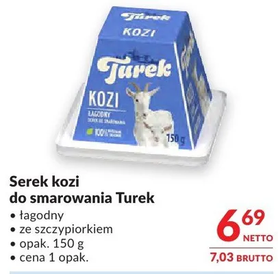 Serek kozi do smarowania Turek łagodny ze szczypiorkiem promocja w Makro