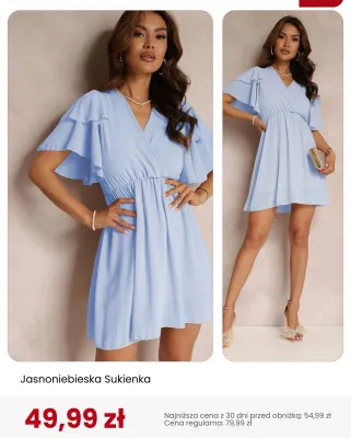 Sukienka jasnoniebieska Renee promocja w Renee