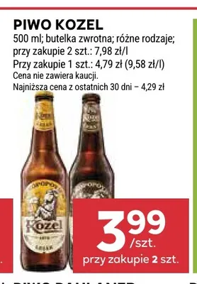 Piwo Kozel promocja w Stokrotka