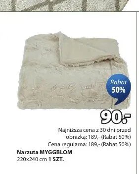 Narzuta MYGGBLOM 220x240cm promocja w Jysk