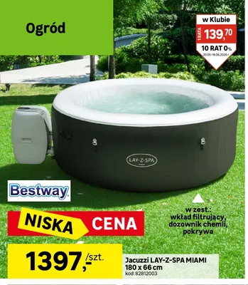 Jacuzzi Bestway LAY-Z-SPA MIAMI 180x66cm promocja w Leroy Merlin