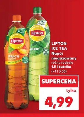 Napój niegazowany Ice Tea Green Lipton promocja w Kaufland