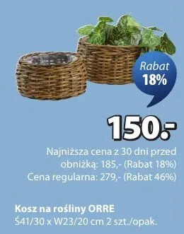 Kosz na rośliny Orre promocja w Jysk