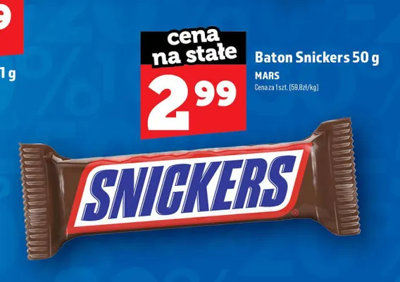 Baton Snickers promocja w TOPAZ