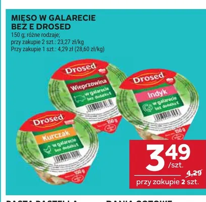Mięso w galarecie bez E kurczak Drosed promocja w Stokrotka