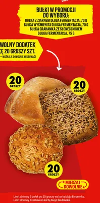 Bułka grahamka ze słonecznikiem długa fermentacja promocja w Biedronka
