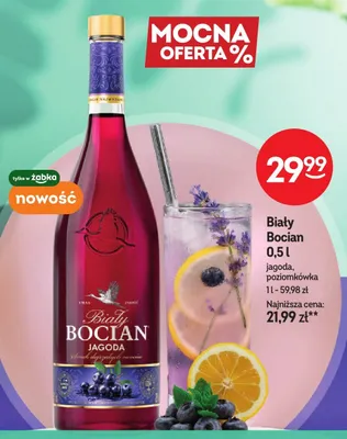 Wódka Biały Bocian Poziomkówka promocja w Żabka