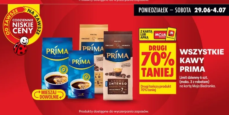 Kawy Prima promocja w Biedronka