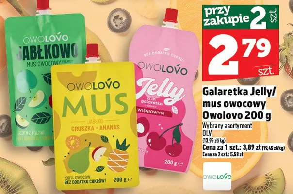Galaretka Jelly mus owocowy promocja w TOPAZ