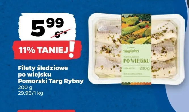 Filety śledziowe po wiejsku Pomorski Targ Rybny promocja w Netto