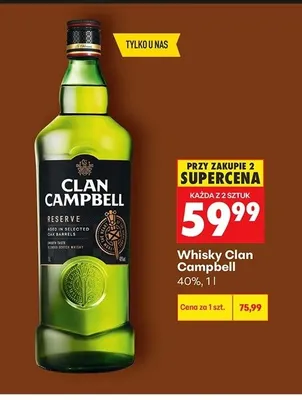 Whisky Clan Campbell Reserve promocja w Biedronka