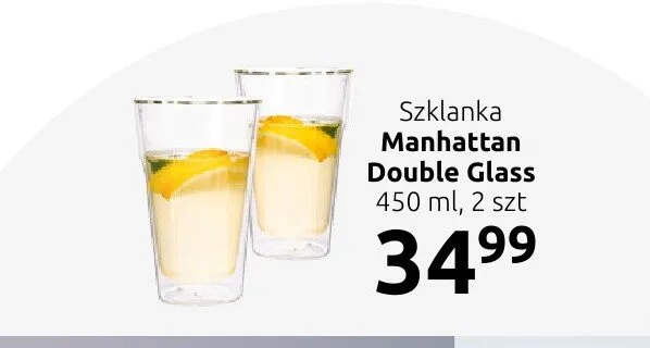Szklanka Manhattan Double Glass 2-pak 450ml promocja w Black Red White