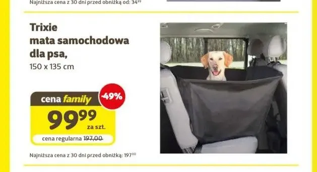Mata samochodowa dla psa Trixie 150x135 cm promocja w Super Zoo