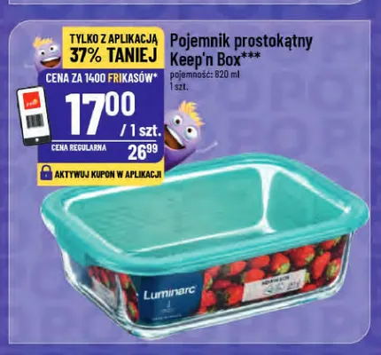Pojemnik prostokątny Luminarc Keep'n Box 820 ml promocja w POLOmarket