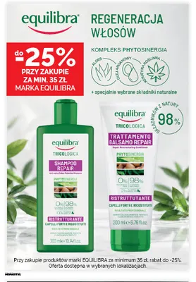 Balsam regenerujący do włosów Tricologica Balsamo Repair Equilibra promocja w Ziko Dermo
