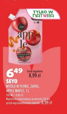 Mydło w płynie zapas Seyo Apple Maple promocja w Drogerie Natura