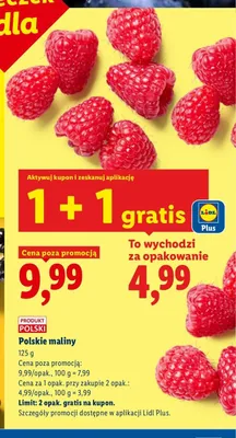 Maliny polskie promocja w Lidl