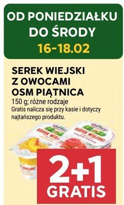 Serek wiejski z owocami osm piątnica promocja w Stokrotka