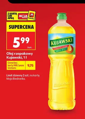Olej rzepakowy Kujawski promocja w Biedronka