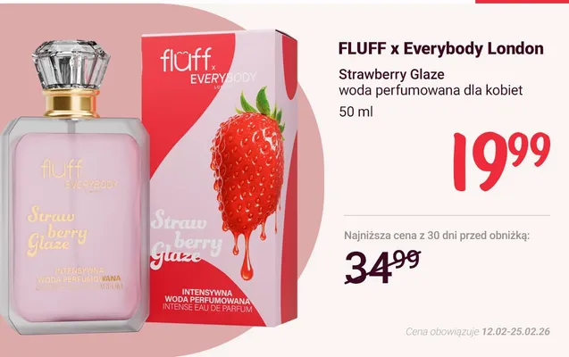 Woda perfumowana dla kobiet Strawberry Glaze promocja w Rossmann