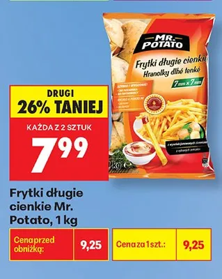 Frytki długie cienkie Mr. Potato promocja w Biedronka