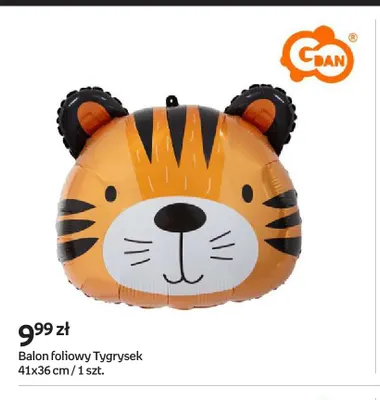 Balon foliowy Tygrysek 41x36 cm Gdan promocja w Empik