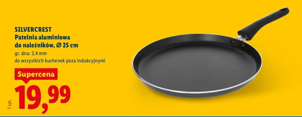 Patelnia aluminiowa do naleśników Ø 25 cm promocja w Lidl