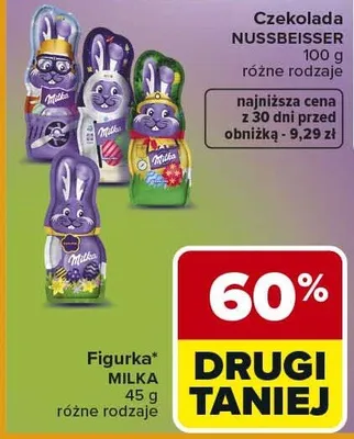 Czekolada figurka różne rodzaje promocja w Carrefour