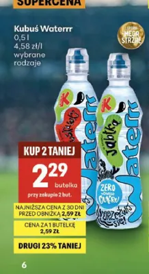 Napój Kubuś Waterrr promocja w Delikatesy Centrum